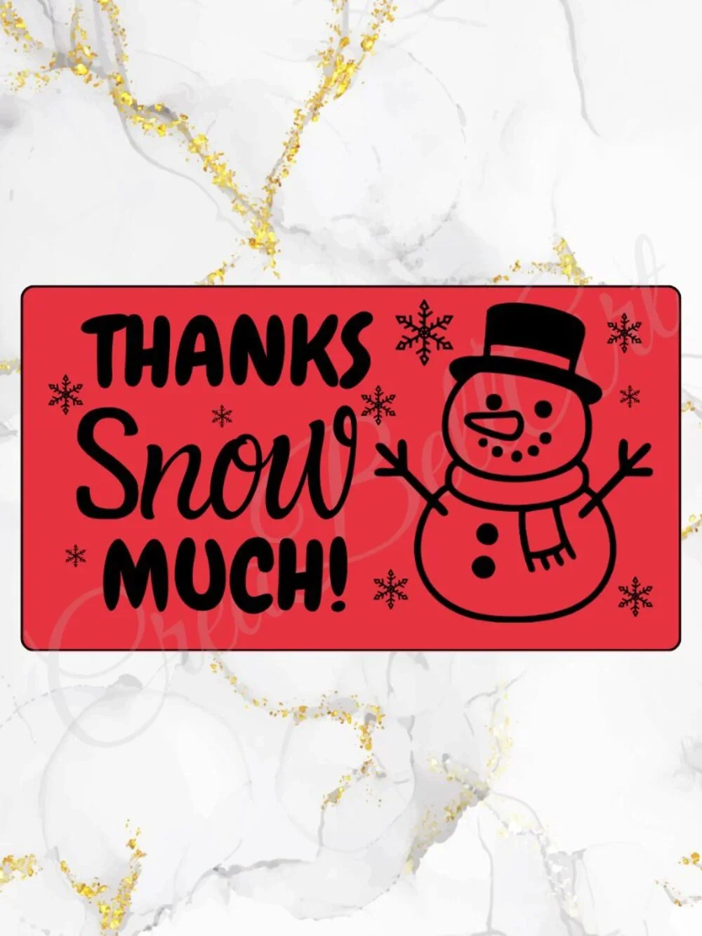 100 Christmas Snowman Stickers – Thank You Stickers 2.25 x 1.25
